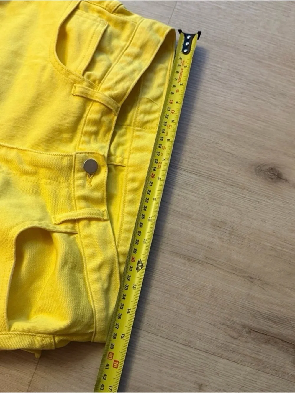 Cliche Jeanius Studios Yellow Cargo Pants Mens 30 Lil Durk Stacked Denim Jeans